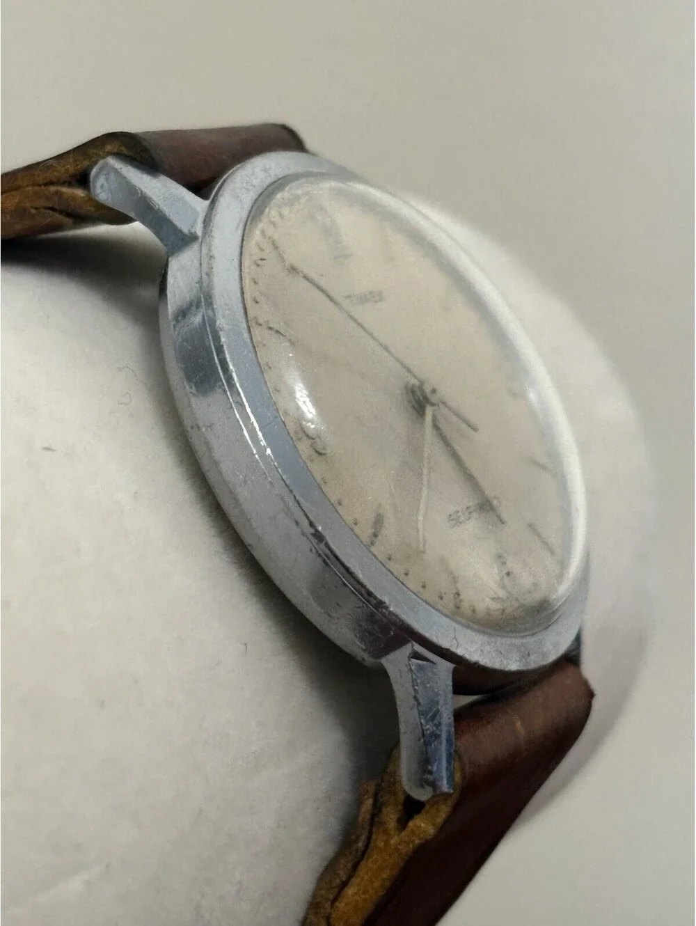 Timex Viscount 1960’s Men's Silver Tone Self-Winding Watch Vintage 34mm